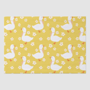 White Goose and Daisises Danke, gelb Seidenpapier