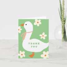 White Goose and Daisises Danke, Green