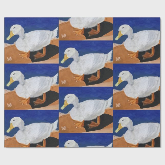 White Goose Geschenkpapier (Flach)