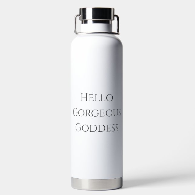 White Gorgeess Goddess Water Flasche (Rückseite)