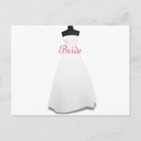 White Gown Thema Hochzeitskleid Bride Postcard