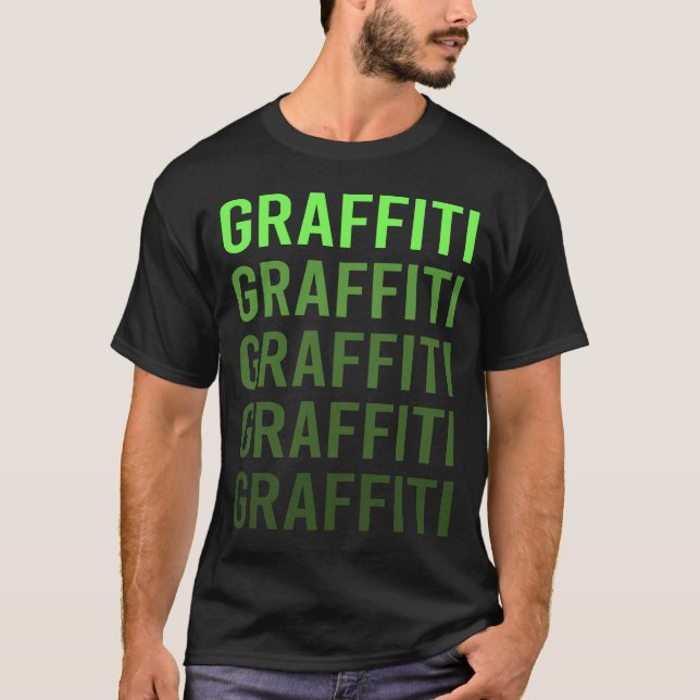 White Gradient Graffiti T-Shirt (Vorderseite)