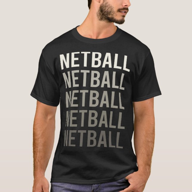 White Gradient Netball T-Shirt (Vorderseite)