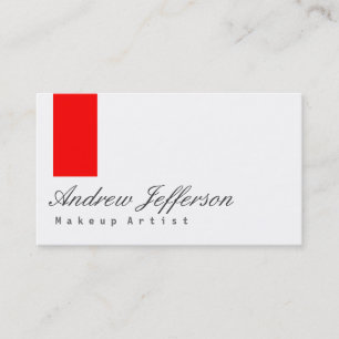 White Gray Beruflich Artist Business Card Visitenkarte