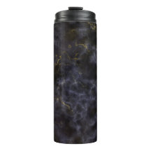 White Gray Black Gold Rauch Marmor Thermal Tumbler