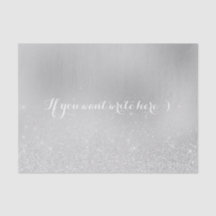 White Gray Delicate Glitzer Confetti Silver Gray