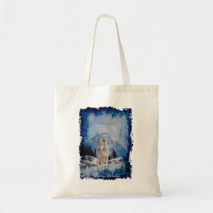 White Gray Wolf Wildlife Carry-Bag Tragetasche