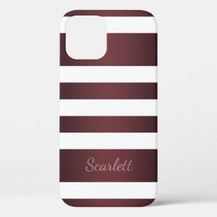 White Grayish Burgundy Red gestreift Case-Mate iPhone Hülle