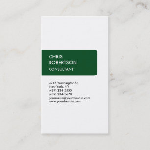 White Green Attractive Stylish Niedlich Business C Visitenkarte