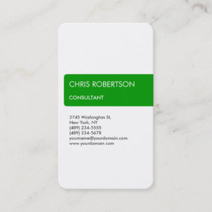 White Green Attraktive Charming Business Card Visitenkarte