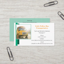 White Green Bus Fahrer Gelben Schulbus