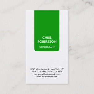 White Green Strip attraktive Charm Business Card Visitenkarte