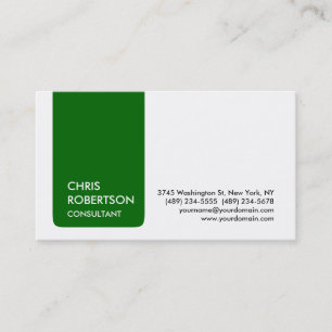 White Green Strip attraktive Charm Business Card Visitenkarte