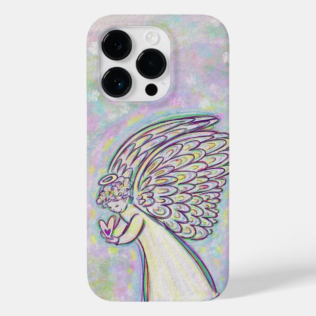 White Guardian Angel Art Custom iPhone Case (Rückseite)