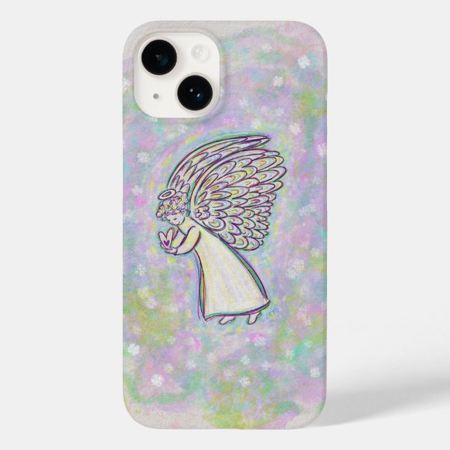 White Guardian Angel Art Custom iPhone Case (Rückseite)