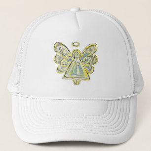 White Guardian Engel Custom Art Cap oder Hat Truckerkappe