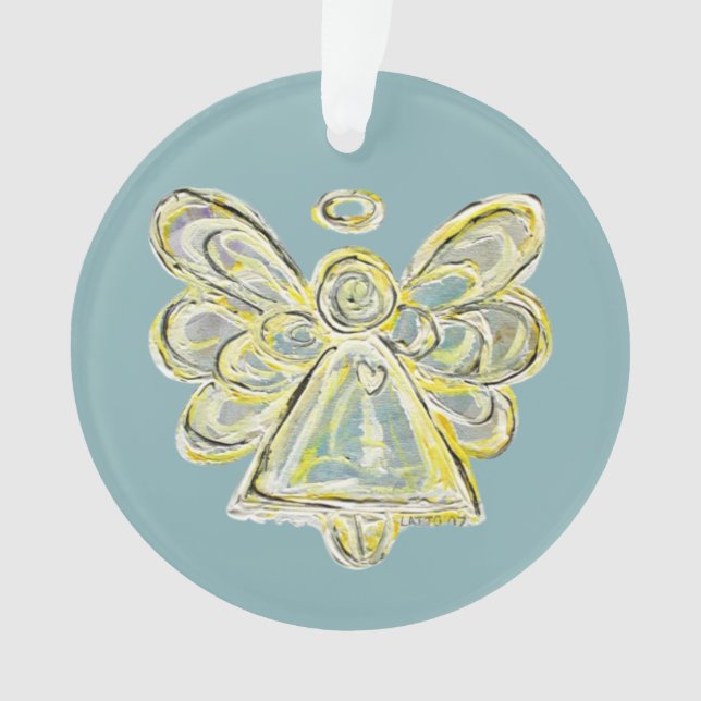 White Guardian Engel Weihnachtsanhänger Ornament (Vorderseite)