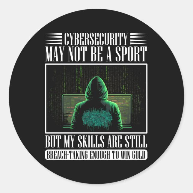 White Hacker für Cyber-Krieger und ethischen Hacke Runder Aufkleber (Vorderseite)