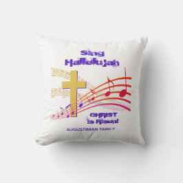 White HALLELUJAH CHRIST IST RISEN Christlich Oster Kissen