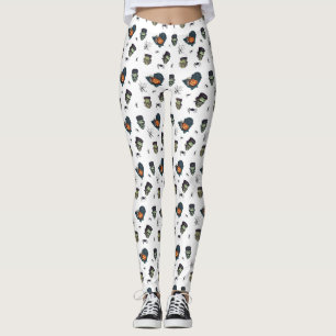 🤍 White Halloween Frankenstein Leggings 🎃 👻