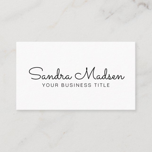 White Hand Writing Business Consultant Visitenkarte (Vorderseite)