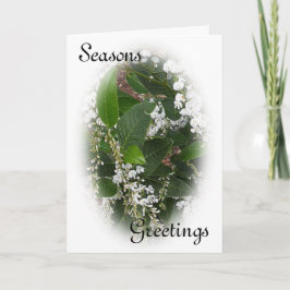 White Hardenbergia Weihnachtskarte Feiertagskarte