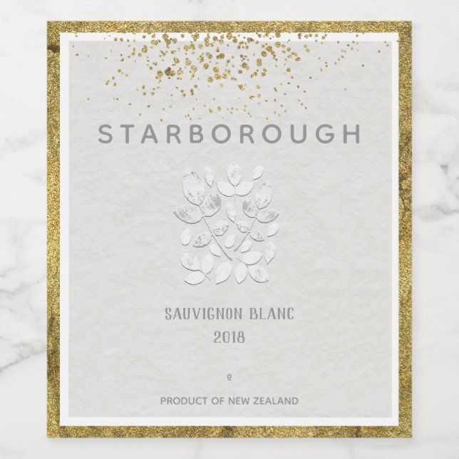 White Haven Wedding Weinetikett (Einzelnes Label)