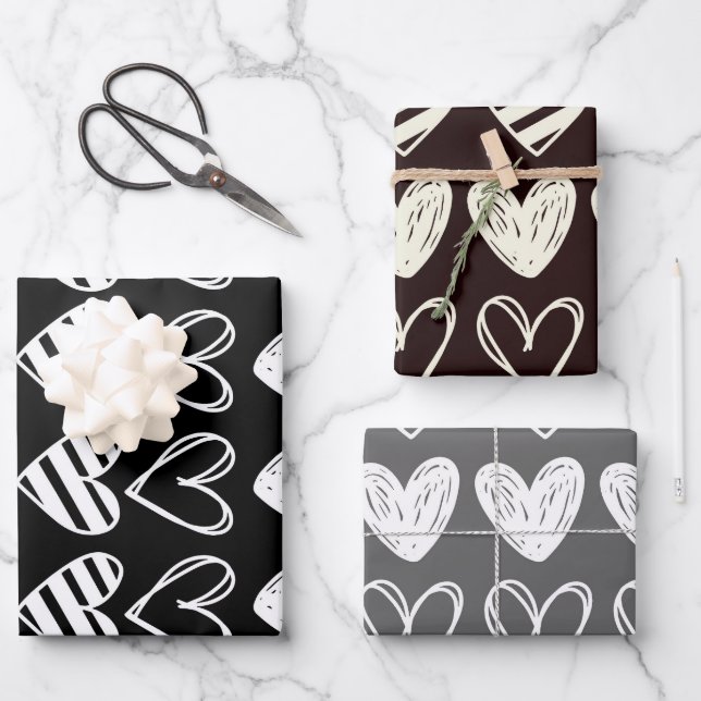 White Heart #24 Geschenkpapier Set (Vorderseite)