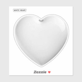 WHITE HEART AUFKLEBER