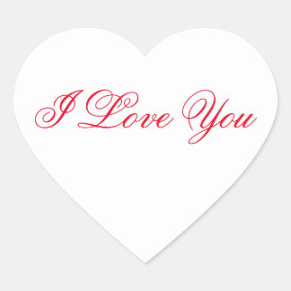 White Heart Sticker - Ich Liebe Sie