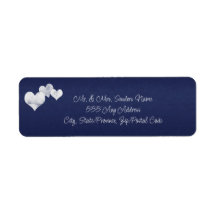 White Hearts Navy Elegante Hochzeit