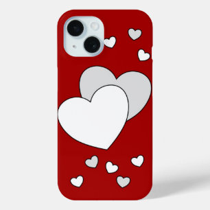 White Hearts on Red Case-Mate iPhone Hülle
