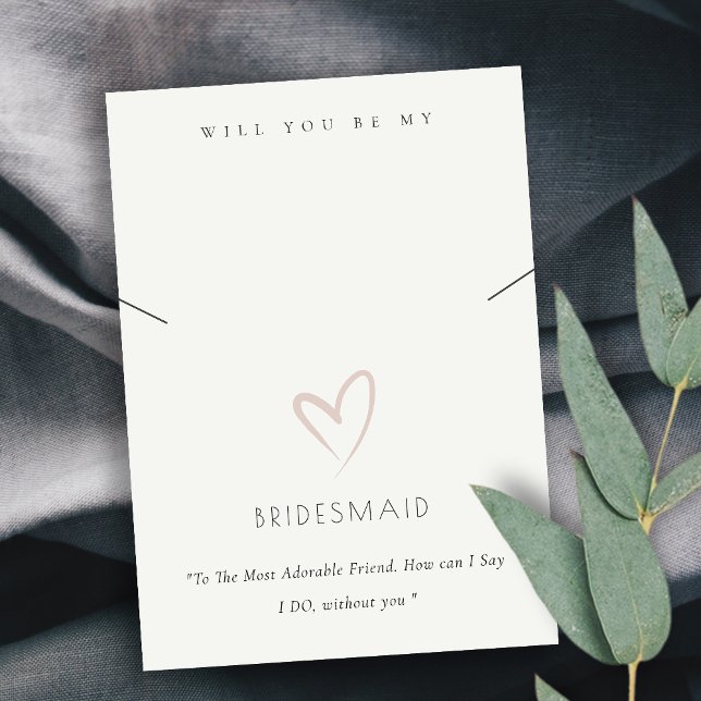 WHITE HERART BRIDESMAID GIFT NECKLACE DISPLAY PLATZKARTE (Von Creator hochgeladen)