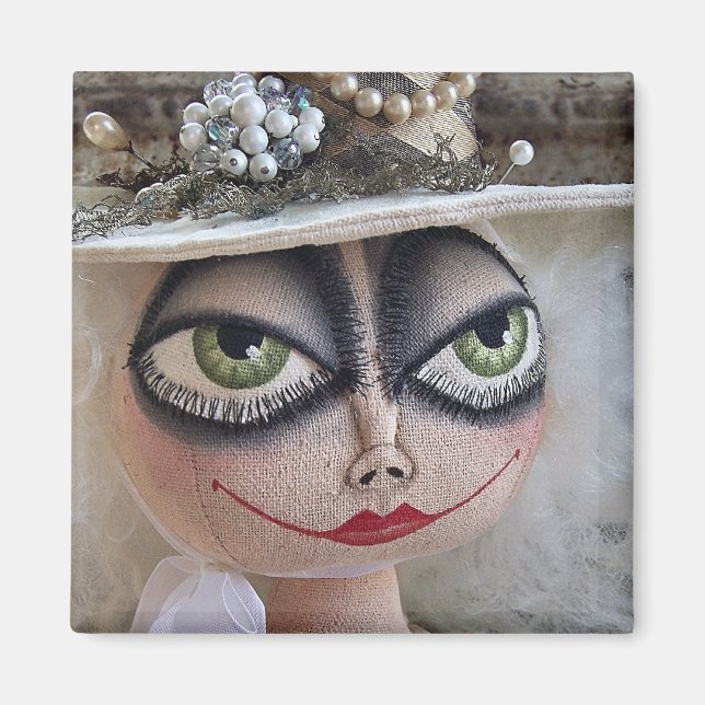 White Hexe Magnet (Vorne)