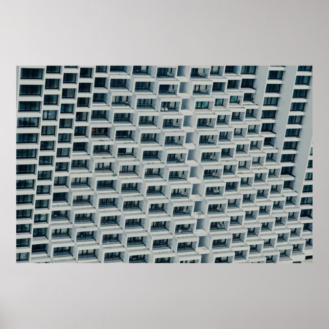 WHITE HIGH-RISE BUILDING POSTER (Vorne)