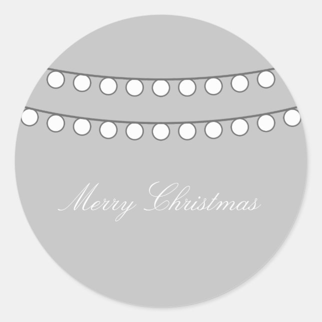 White Holiday String aus Lichter Aufkleber (Vorderseite)