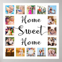 White Home Sweet Home 14 Family Photo Collage