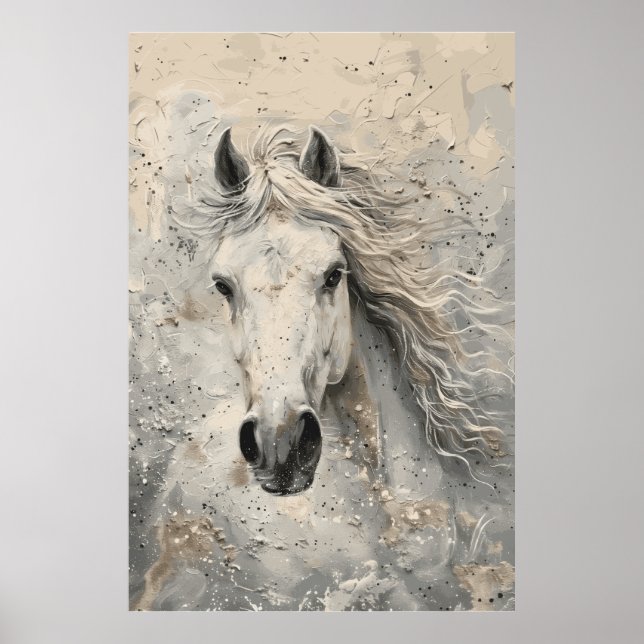 White Horse Art Poster (Vorne)