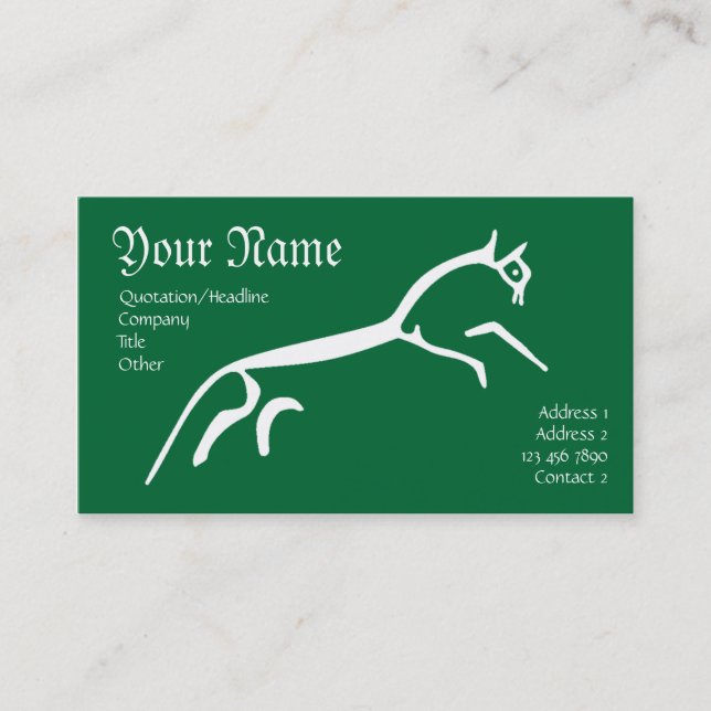 White Horse Business Card - Maßgeschneidert Visitenkarte (Vorderseite)