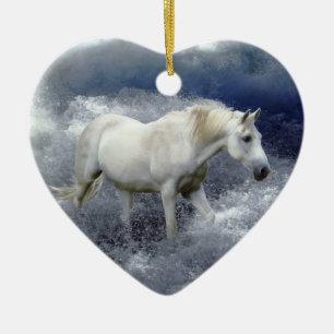 White Horse & Ocean Surf Ornamente