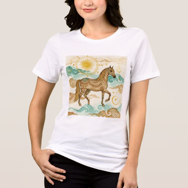 White horse  Tri-Blend shirt (Vorderseite)