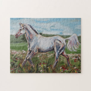White Horse Trotting