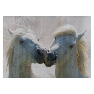 White Horses Best Friends Schneidebrett