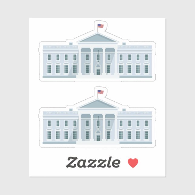 White House in America Designer Aufkleber (Blatt)