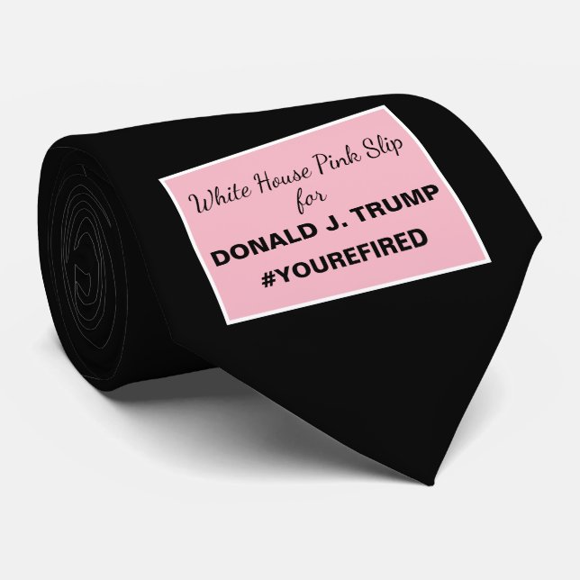 White House Pink Slip for Trump Resistance 2 Krawatte (Gerollt)