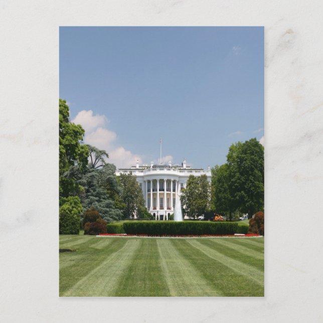 White House Washington DC USA Stärke und Power Postkarte (Vorderseite)