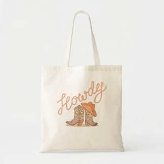 White Howdy Rodeo Western Country Southern Cowgirl Tragetasche