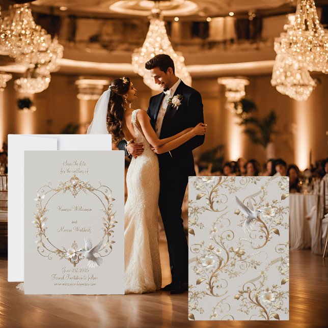 White Hummingbird Collection Save the Date Karte. (Von Creator hochgeladen)