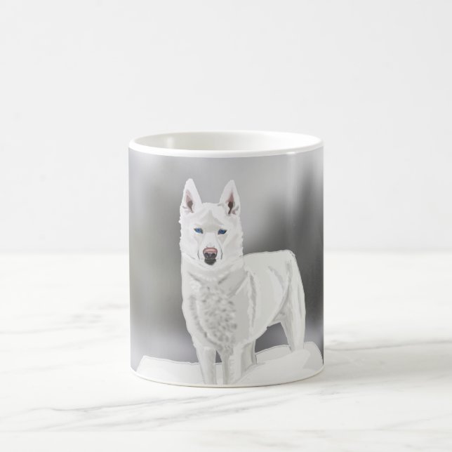 White Husky Kaffeetasse (Mittel)