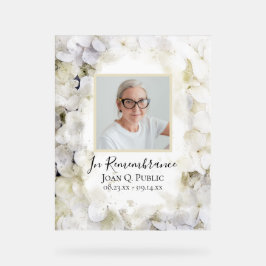 White Hydrangea Aquarellfeier des Lebens Acrylschild